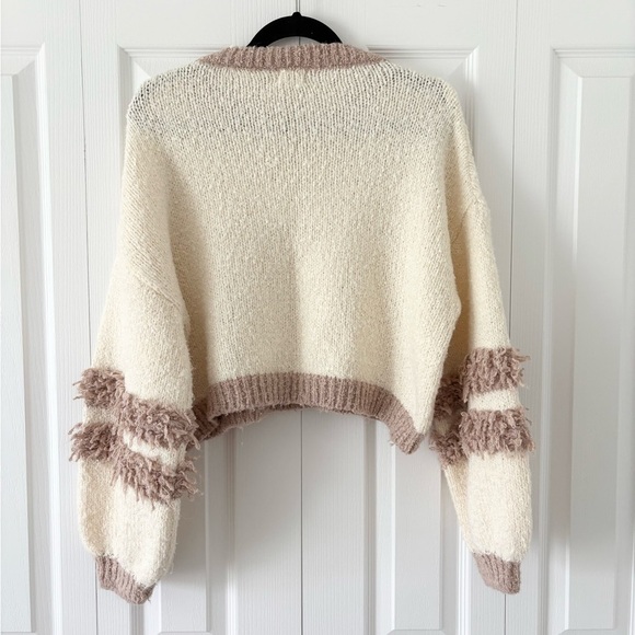 Dreamers Pink and White Sweater - Picture 2 of 3